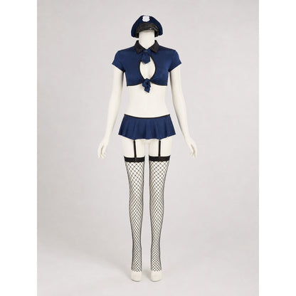 Police-Style Costume: Top, Skirt, and Cap