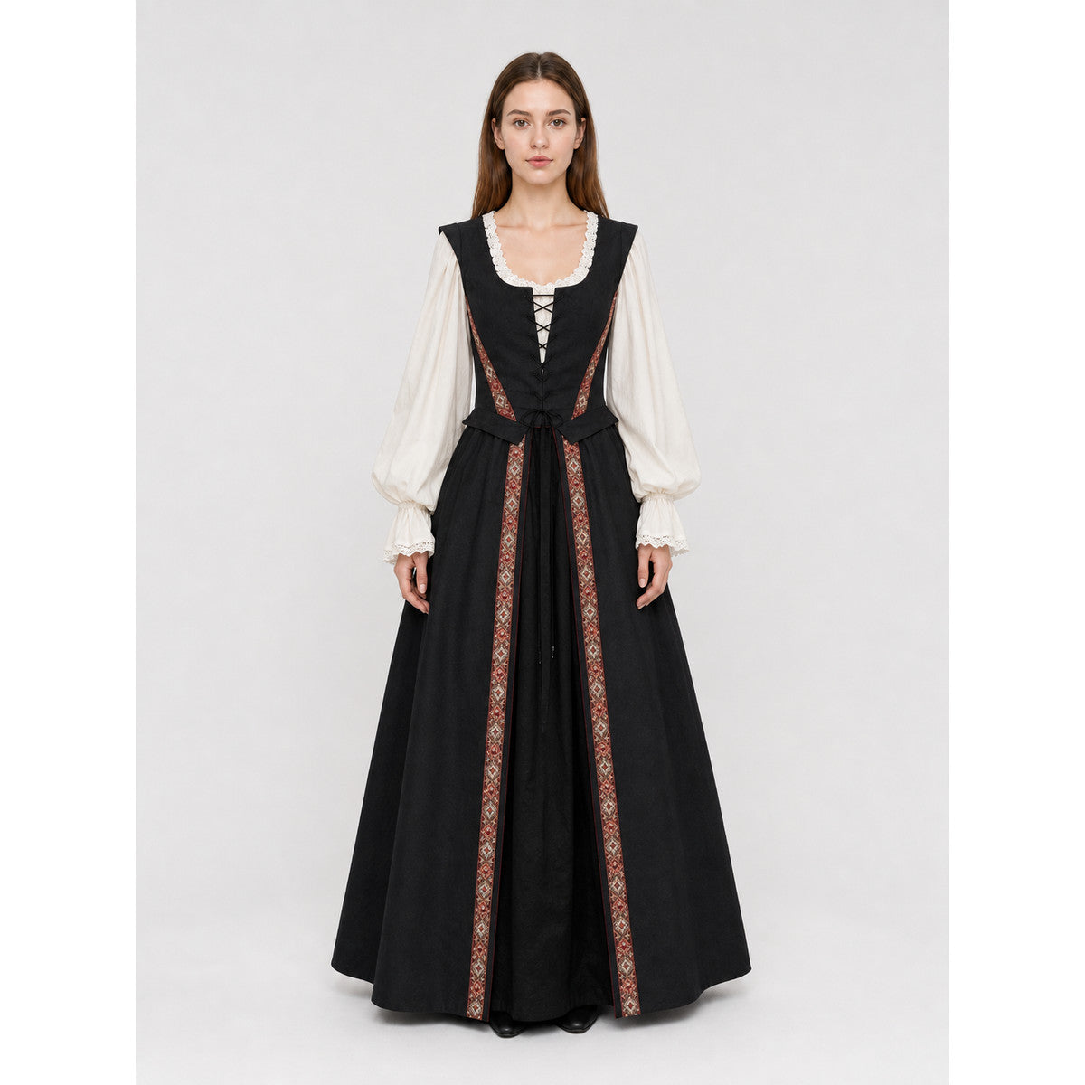 Medieval-Style Lace-Up Dress
