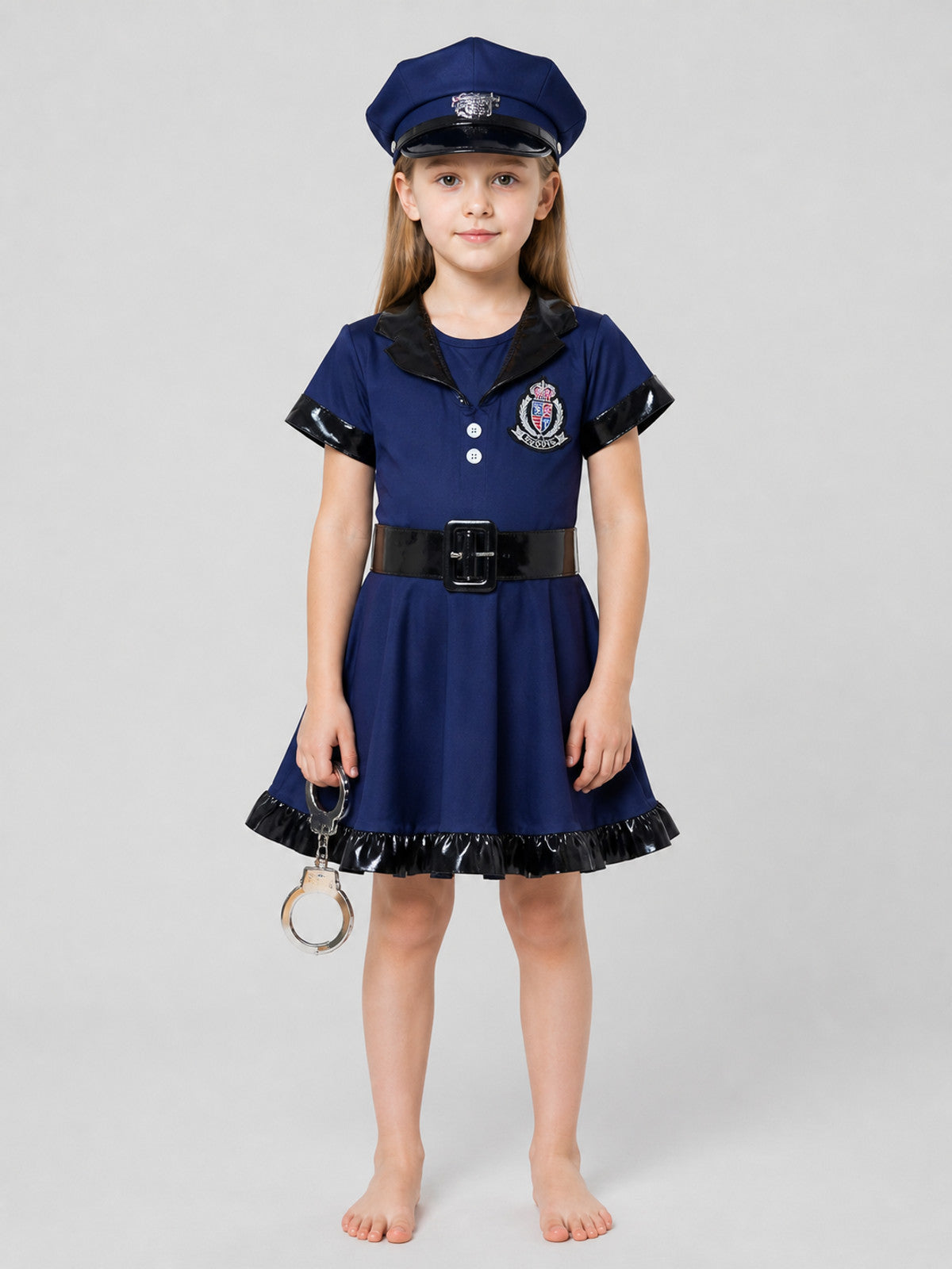 Children’s Police Costume with Accessories on-model view