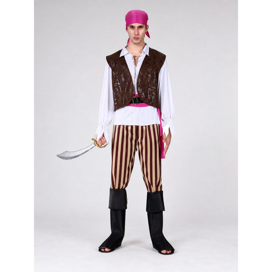 Carnival Pirate Costume with Accessories for Halloween