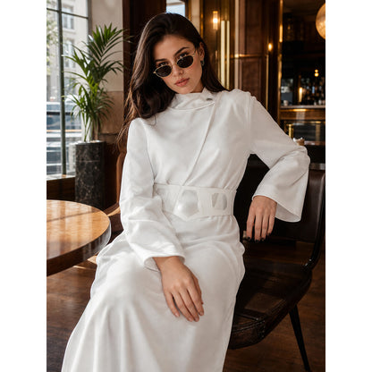 Princess Leia Hooded Dress Costume with Belt on-model view