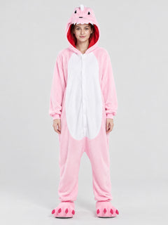 Pink Kigurumi Pajama with Voluminous Hood