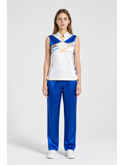 Chun-Li Cosplay Costume, Top and Long Pants main product view