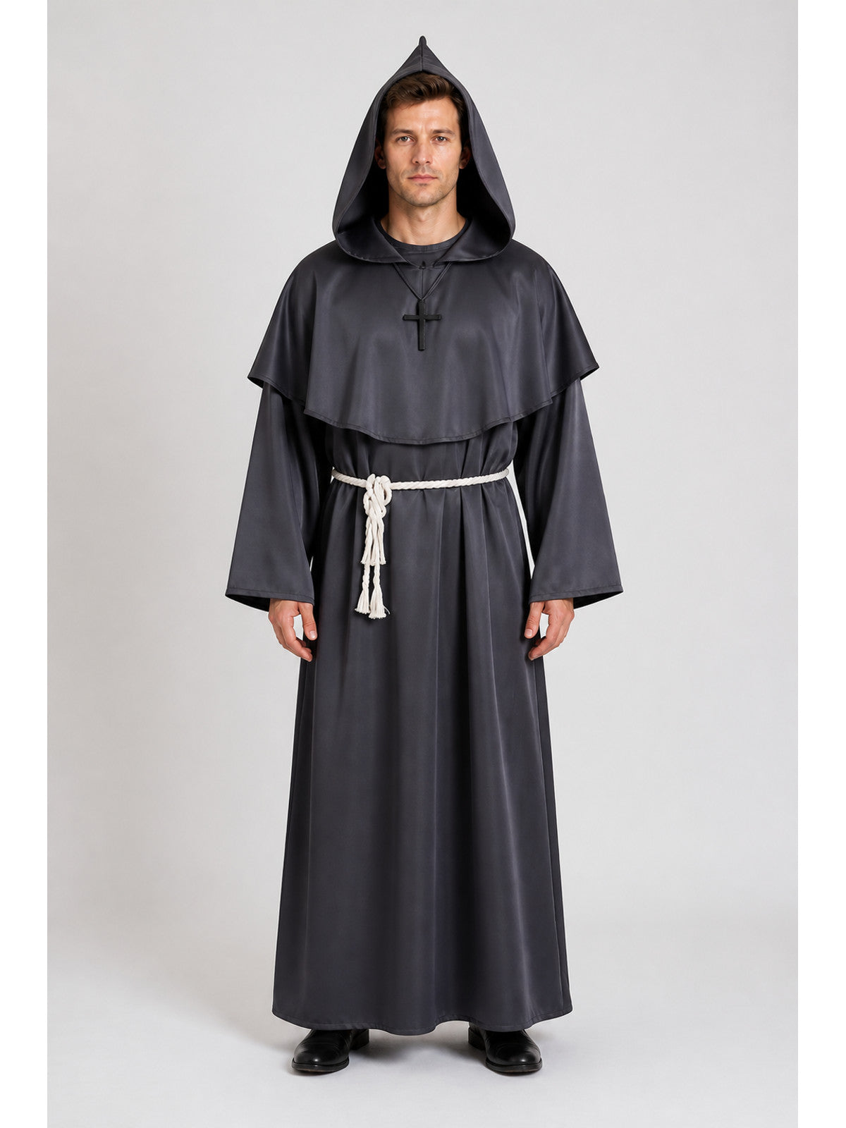 Medieval Monk Robe with Pointed Hood main product view