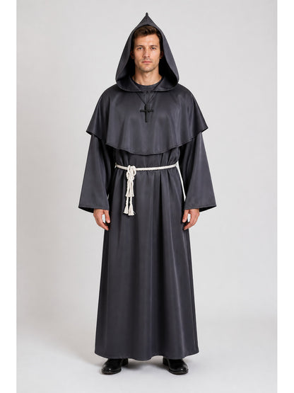 Medieval Monk Robe with Pointed Hood main product view