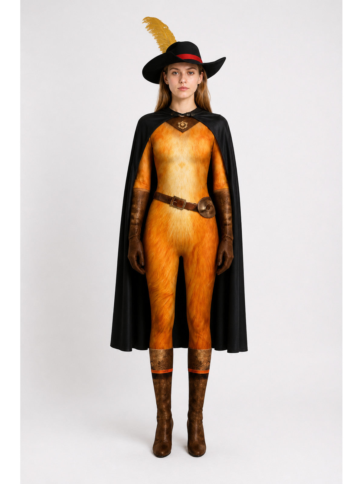 Puss in Boots Carnival Costume with Cape and Hat