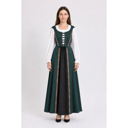 Long Witch Carnival Dress with Lacing and a Bow main product view