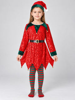 Kids' Christmas Sequin Carnival Costume