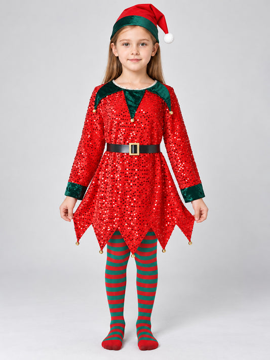 Kids' Christmas Sequin Carnival Costume