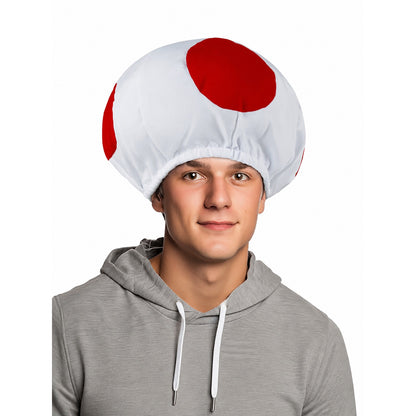 Mushroom Carnival Hat with Red Circles