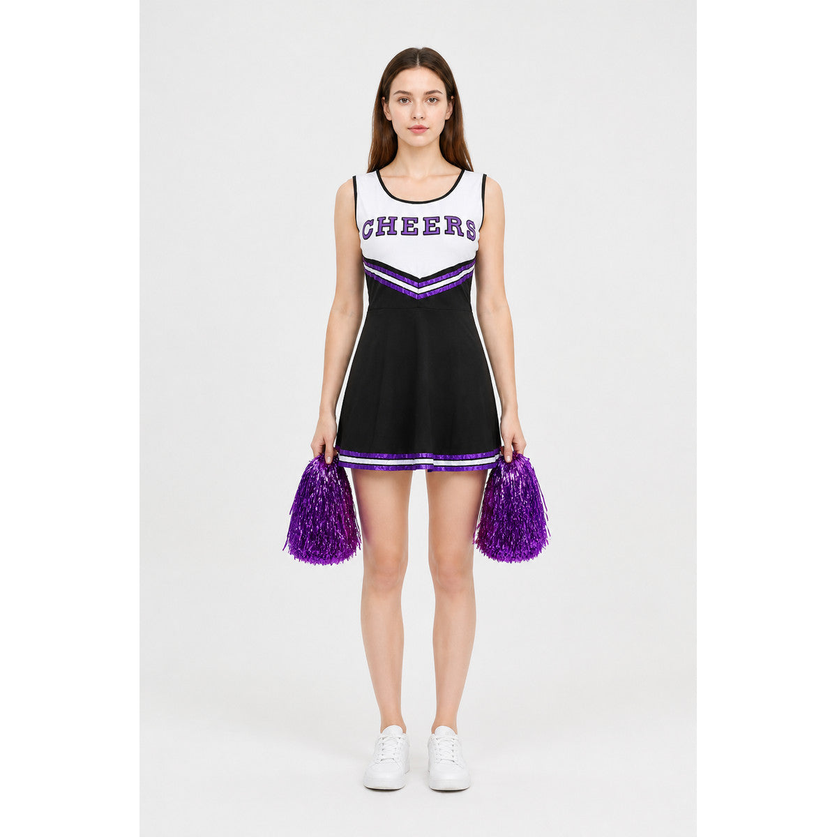 Cheers Cheerleading Dress with Pom-Poms main product view