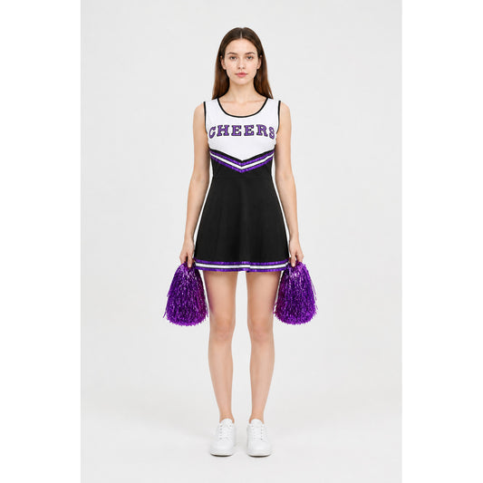 Cheers Cheerleading Dress with Pom-Poms main product view