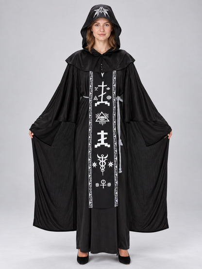 Hooded Vampire Costume, Black