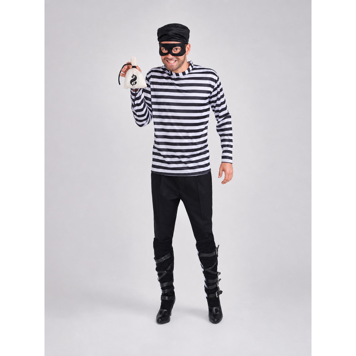 Black-and-White Striped Thief Costume