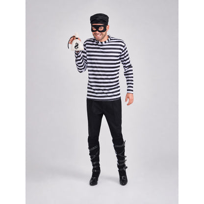 Black-and-White Striped Thief Costume