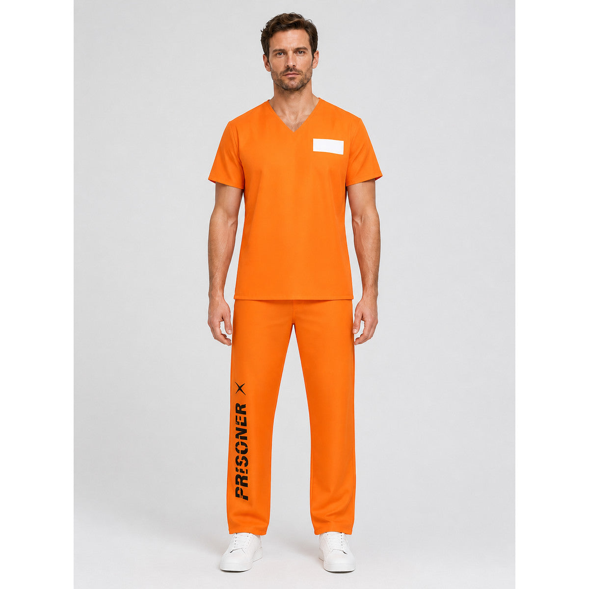 Orange Cosplay Costume, T-Shirt and Pants on-model view