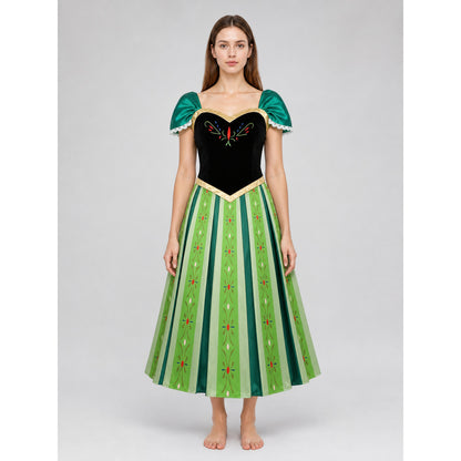 Dress with Puff Sleeves and Floral Pattern on-model view