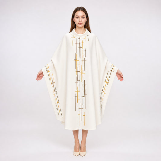 Religious Ceremonial Robe with Cross Pattern