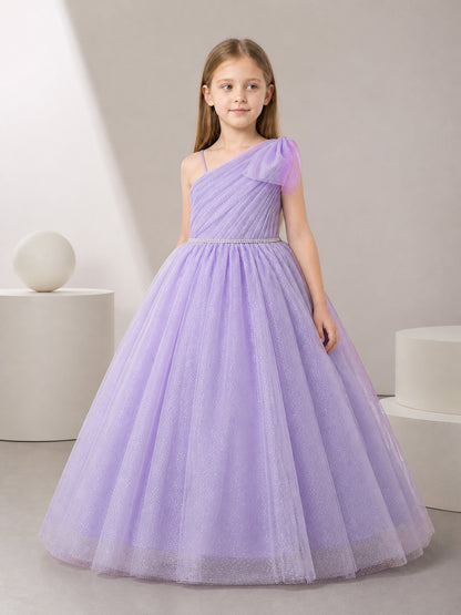 Lilac One-Shoulder Maxi Party Dress main product view