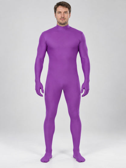 Invisibility Costume Purple form-fitting jumpsuit