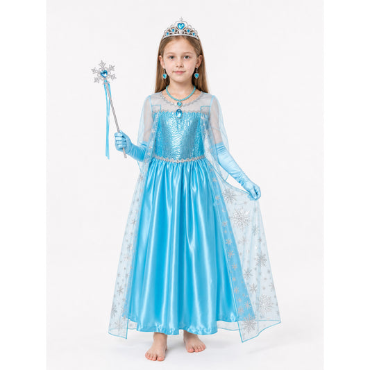 Snow Queen Costume for Girls for Halloween and Cosplay main product view