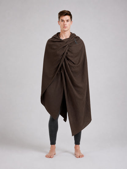 Brown Carnival Cloak with Hood