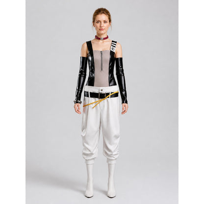 Semyu Griers Cosplay Costume with Belt and Arm Sleeves on-model view