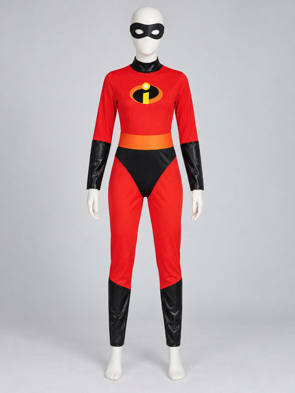 Kids' Superhero Costume Red with Mask and Belt