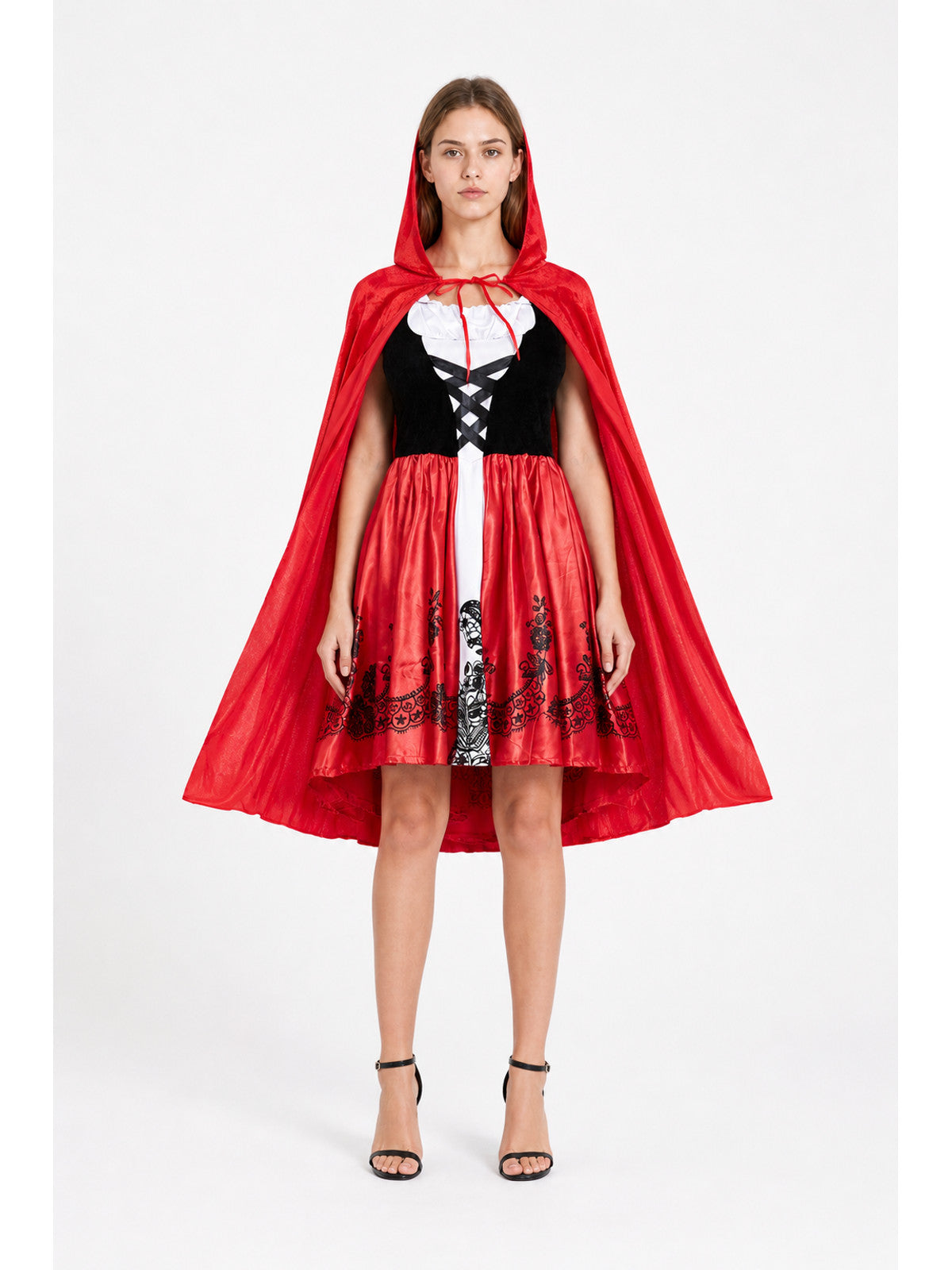 Halloween costume with dress and cape main product view