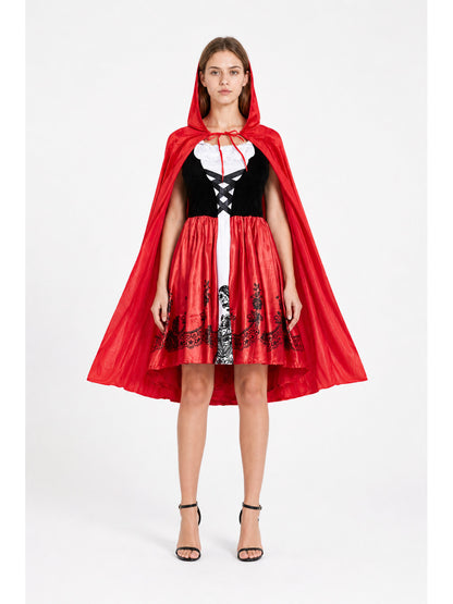 Halloween costume with dress and cape main product view