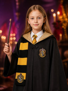 Hufflepuff Hooded Robe for Cosplay and Halloween