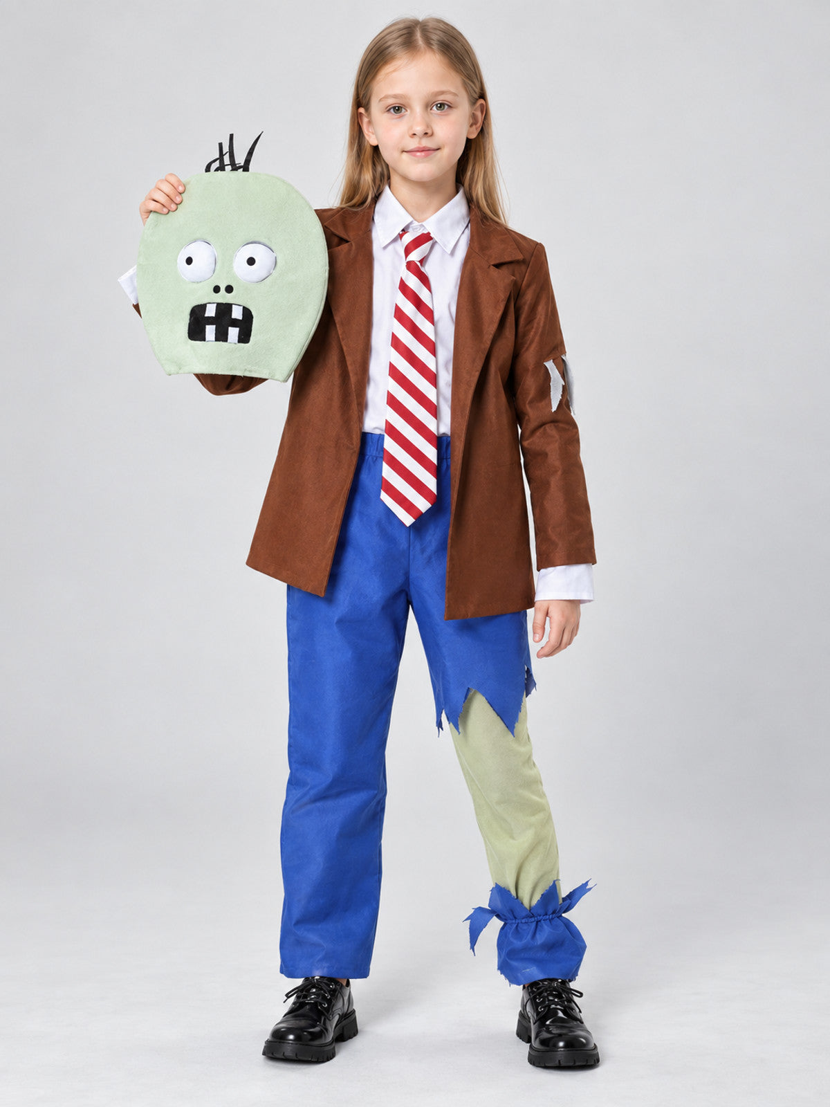 Kids' Zombie Carnival Costume with Mask and Tie