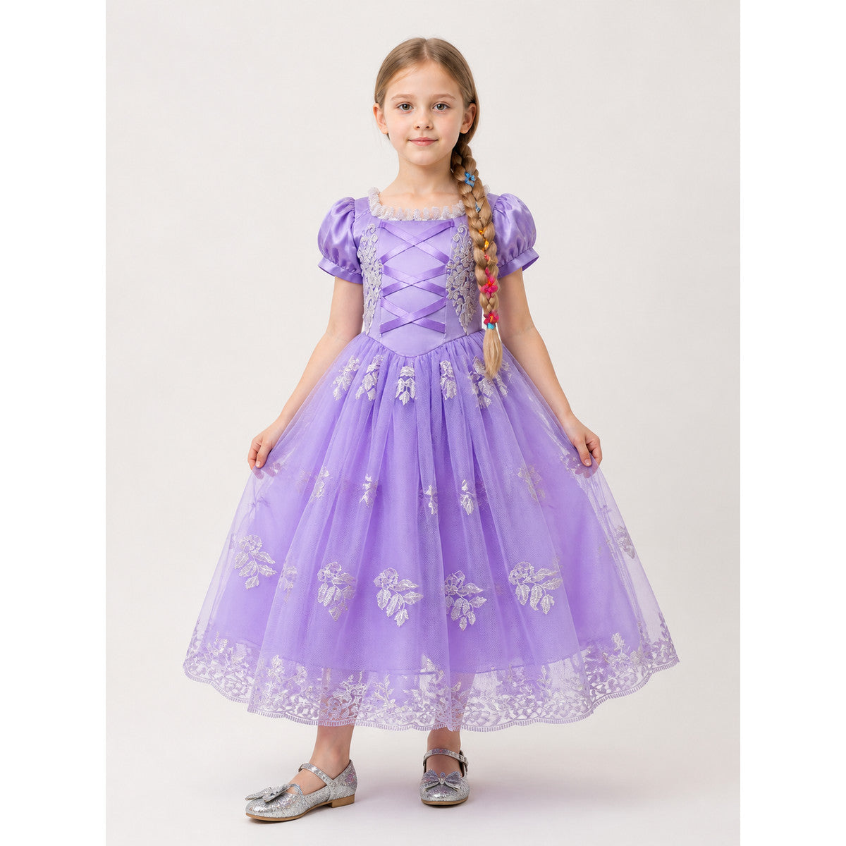 Purple Princess Costume with Wig main product view