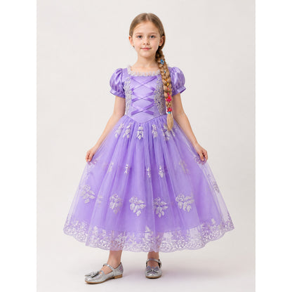 Purple Princess Costume with Wig main product view