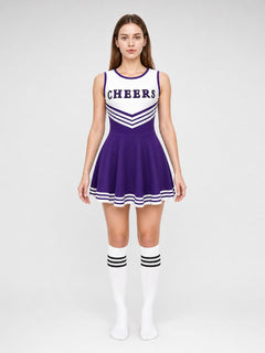 CHEERS Cheerleading Costume with Pom-Poms