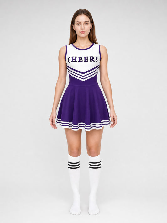 CHEERS Cheerleading Costume with Pom-Poms front view
