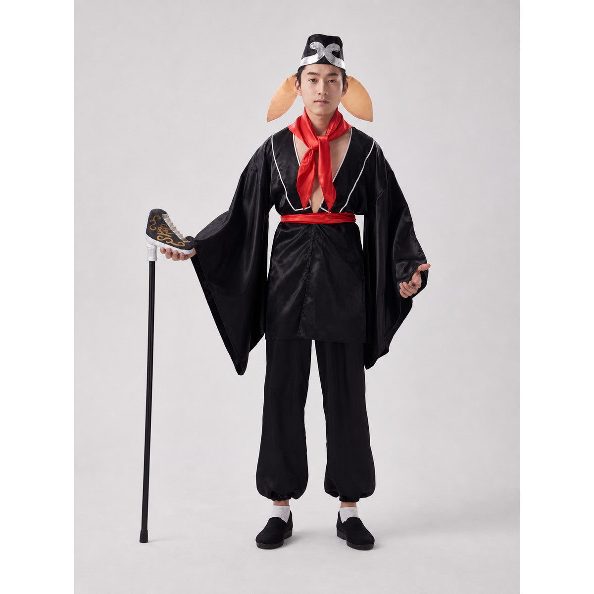 Character Costume with Mask and Pitchfork on-model view