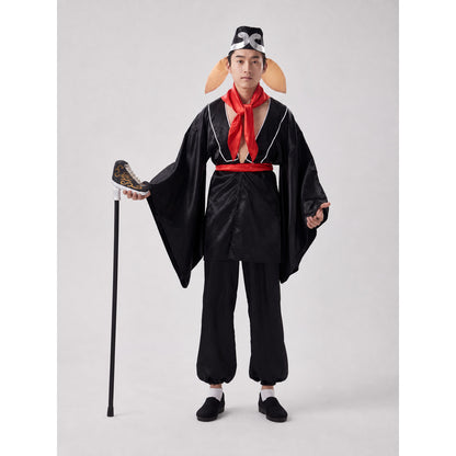 Character Costume with Mask and Pitchfork on-model view