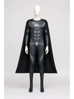 Superman Costume Black Bodysuit with Long Cape, Kids & Adult Sizes