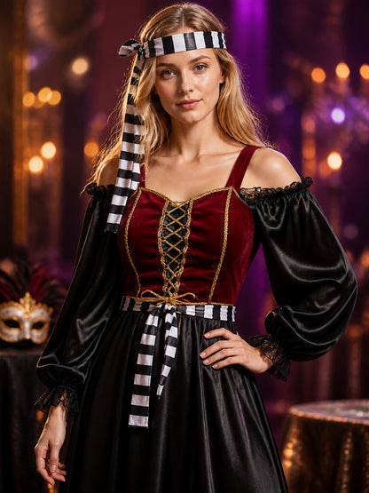 Women's Pirate Carnival Costume for Halloween Cosplay on-model view