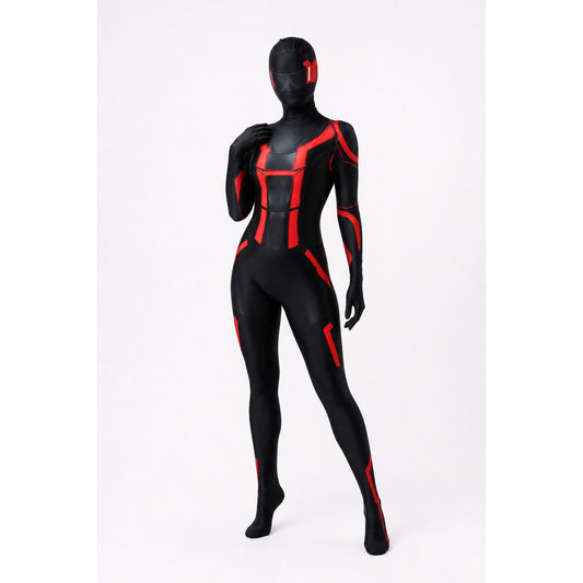 Halloween Cosplay Jumpsuit with Hood