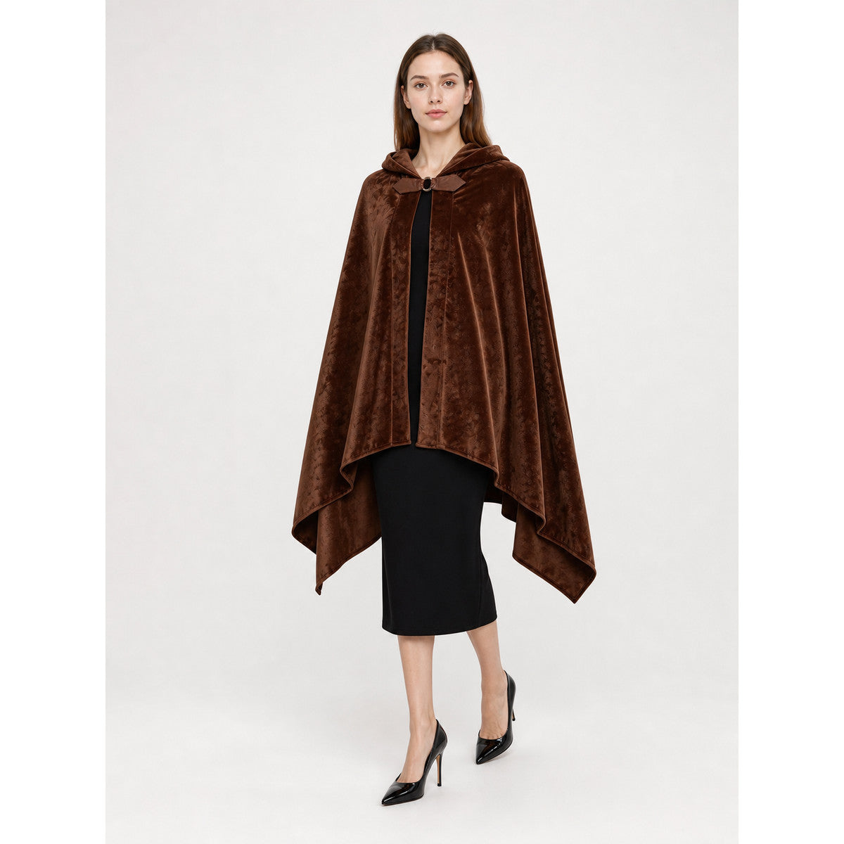 Brown Carnival Cloak with Hood