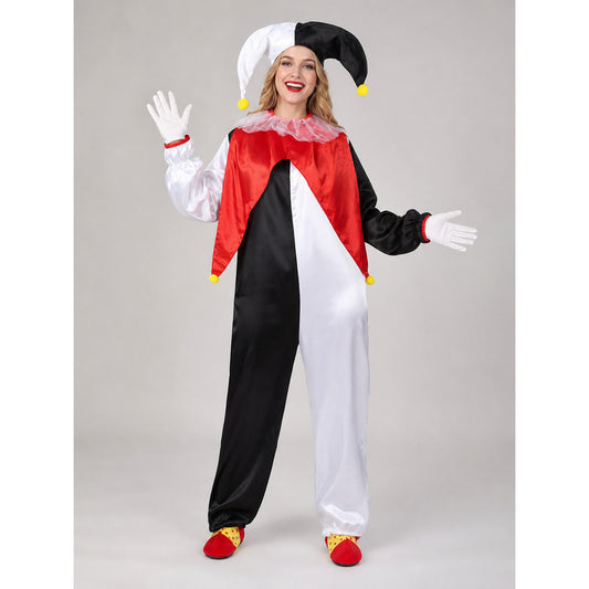 Clown Costume with Mask and Hat