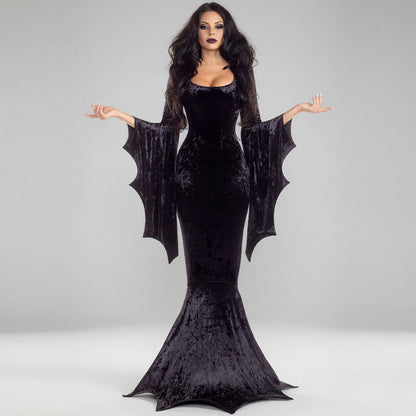 Halloween Vampire Costume with Wing Sleeves