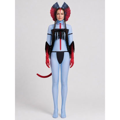 Avatar 3 Cosplay Costume — Jumpsuit with Headpiece on-model view