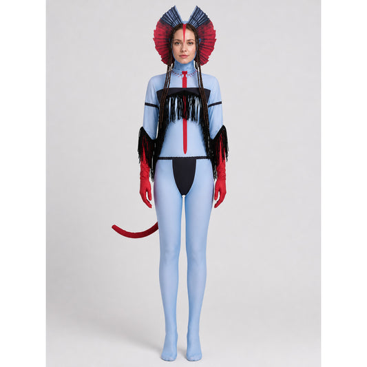 Avatar 3 Cosplay Costume — Jumpsuit with Headpiece on-model view