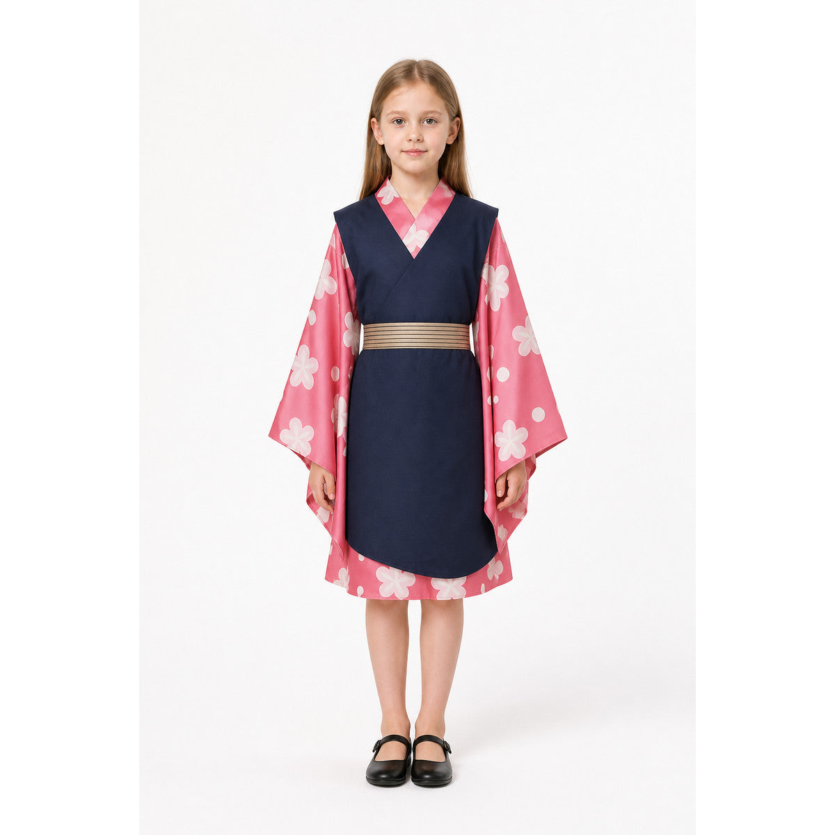 Anime Cosplay Costume with Floral Pattern and Wide Sleeves main product view