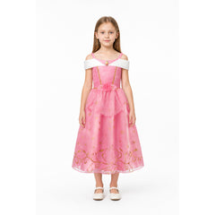 Pink Princess Dress with Gold Stars