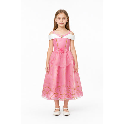 Pink Princess Dress with Gold Stars main product view