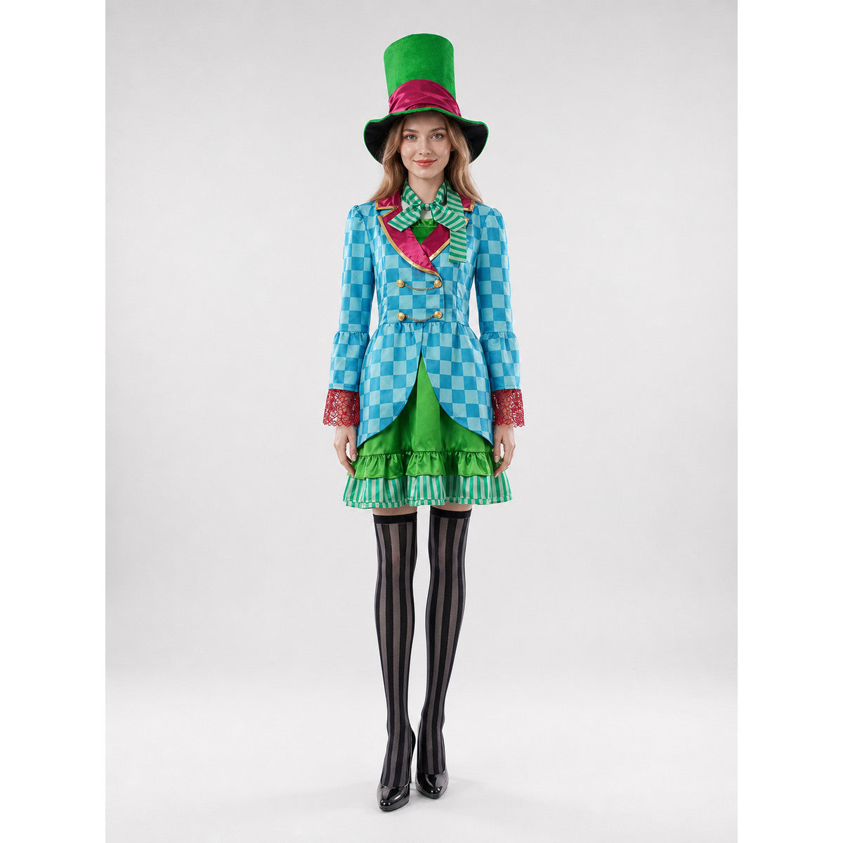 Alice Cosplay Costume with Hat and Skirt